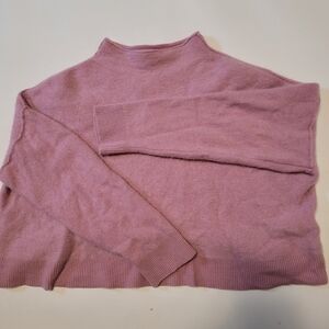 Pink pilcro cashmere cropped sweater